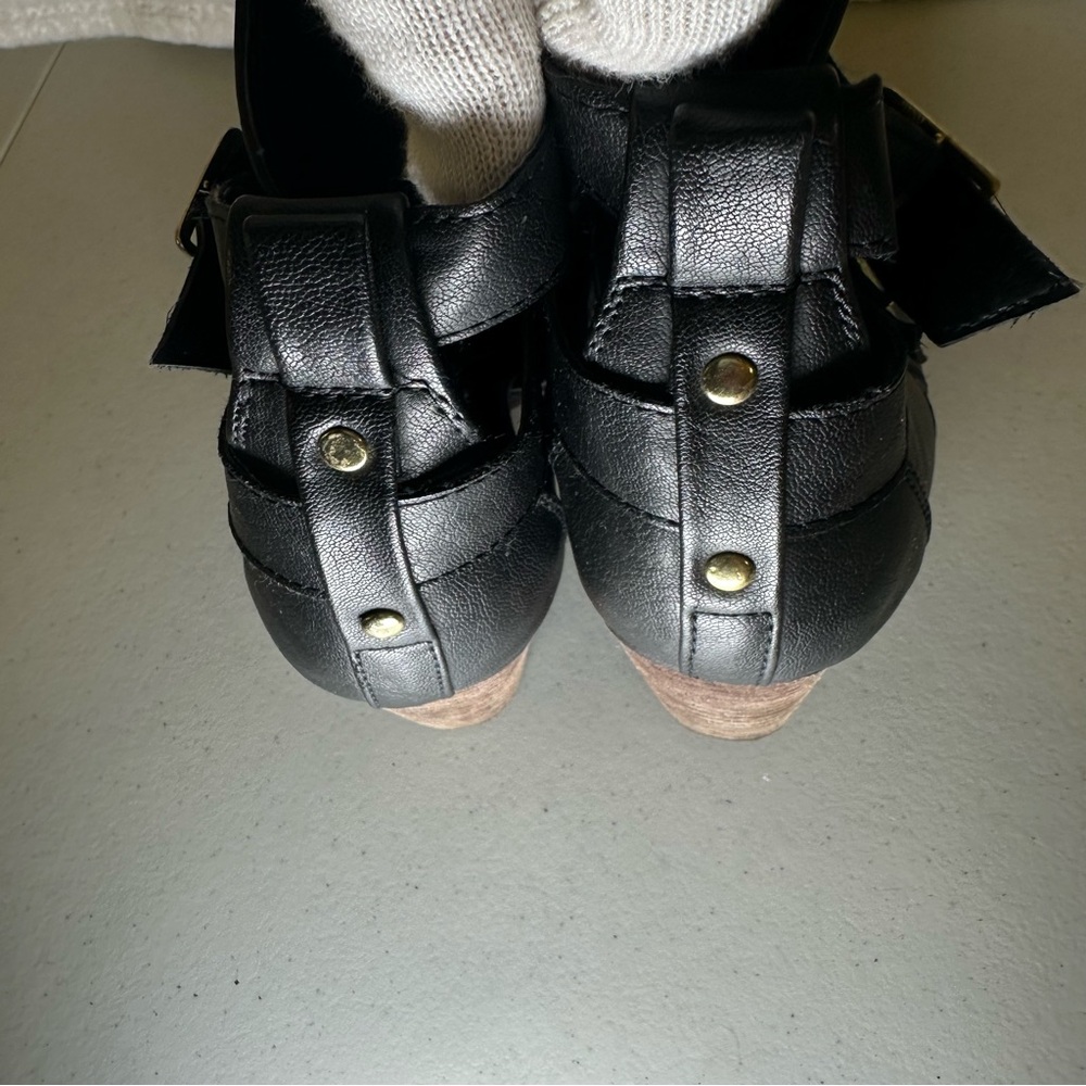 Mossimo Black Ankle Booties with Buckle Details size 10 Women - Picture 6 of 12